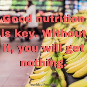 Good Nutrition Is Key